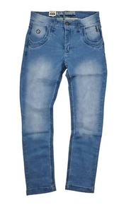 BLUE STRIPE Mens Designer Slim Fit Stretch Denim Jeans - Urban Streetwear - Picture 1 of 2