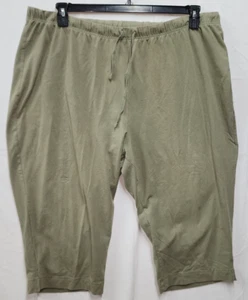 Mountain Lake Pull-on capri Pants Size 3X Green Elastic Waist/Drawstring VGUC!! - Picture 1 of 5