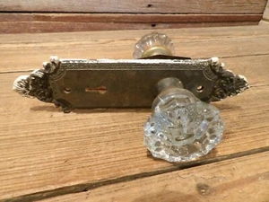 Antique Vintage 1900's Keyhole Metal Door Knob Set - PARTS! - Picture 1 of 7