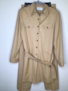 John Meyer Women Size 12 Suit 2pc Pants Jacket Yellow Mustard Button Front - Picture 1 of 24