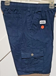 Cat & Jack Cargo Shorts Boys Large 10-12 Navy Blue Drawstring - Picture 1 of 4