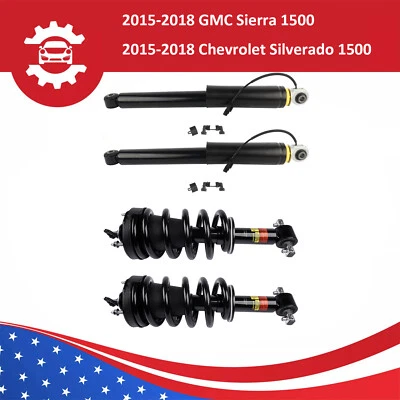 Conjunto de puntales amortiguadores delanteros y traseros para Chevrolet Silverado 1500 GMC Sierra 1500 Foto 1 de 4