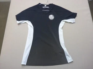 052 WOMENS EX-COND RIP CURL BLACK / WHITE V-NECK S/S RASH TOP SZE 12 $60 RRP. - Picture 1 of 10