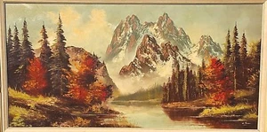 Antikes Original Cornelius de Bruin 1870-1940 Ölgemälde Berglandschaft - Bild 1 von 9