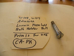 Mercedes Benz W108 W109 Adenauer W186 License Plate Light Bulb Holder Bolt - Picture 1 of 6