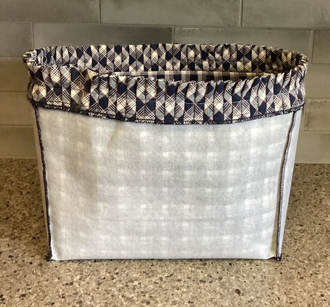 Longaberger  MAGAZINE BASKET JW Plaid  STAND UP FABRIC LINER Cover