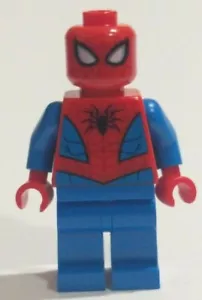 LEGO Minifigure Spider-Man Dark Red Web Pattern Blue Legs sh546 Super Heroes - Picture 1 of 5