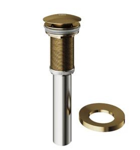 VIGO Bathroom Sink Pop-Up Drain with Overflow in Matte Gold VGO7000MG - Picture 1 of 11