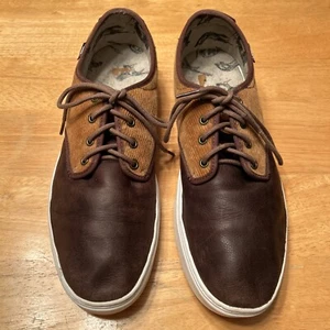VANS Ludlow Duck Hunt Brown Size 11.5 Leather & Corduroy Two Tone Browns. - Picture 1 of 12