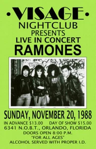 RAMONES REPLICA 1988 CONCERT POSTER - Picture 1 of 1