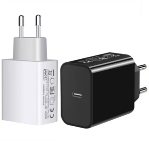 20W USB-C PD Power Adapter Schnellladung Tragbar Hausgebrauch Reisen EU Stecker - Picture 1 of 23