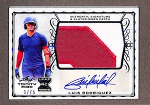 2020 Leaf Trinity Patch #PA-LR1 Luis Rodriguez Patch Auto /75 - Picture 1 of 3