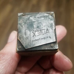 Vintage AUTEX Battery a WILLARD PRODUCT Printing Letterpress Printers Block Cut - Picture 1 of 3