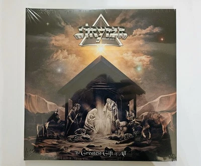 SEALED New STRYPER The GREATEST GIFT OF ALL CRYSTAL WHITE SPLATTER VINYL XMAS LP - Image 1 of 4