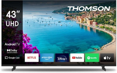 43 Pollici (109 Cm) 4K Ultra HD Smart Android TV, Google Assistant, Wi-Fi, Dolby - Immagine 1 di 4