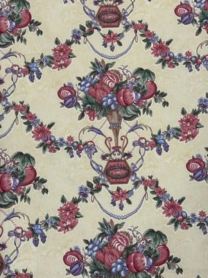 Jarrón floral vintage Braemore fruta tela victoriana cortinas peso 2003 Foto 1 de 4