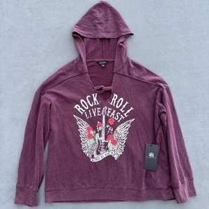 Rock Republic Hoodie Rock Roll Live Fast Women’s XL NWT - Picture 1 of 19