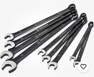Crescent 9 Piece X10 12 Point Long Pattern Combination Metric Metric, Black NEW - Picture 1 of 4