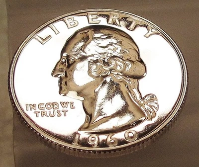 1960 Choice Proof Quarter 90%  Blazing Mirrored Surfaces #1118 ~ 7 - Image 1 of 2