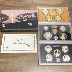 2013-S U.S. Mint 90% Silver Proof Set 14 Coins OGP w/ Box & COA ~ Pristine ~ - Picture 1 of 9