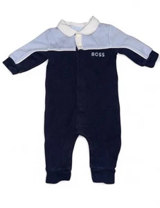 Hugo Boss Baby Jungen Marineblau Logo Polo Strampler Größe 3M Reg $ 85 - Bild 1 von 5