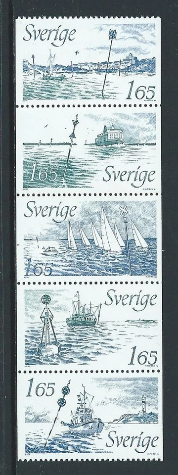 1982 SWEDEN International Buoy System Set MNH (Scott 1410-1414) - image 1 of 1