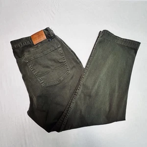 Lucky Brand Mens 38X32 Olive Green Denim Jeans 363 Straight (Hemmed To 29”) - Picture 1 of 13