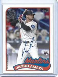 2024 Topps Series 1 89 Autograph #89BA-JA Jacob Amaya RC Rookie Card AUTO (d61) - Picture 1 of 2