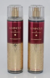 2 BATH & BODY WORKS LUMINOUS FINE FRAGRANCE MIST SPRAY 8 OZ LARGE CURRANT IRIS - Picture 1 of 6