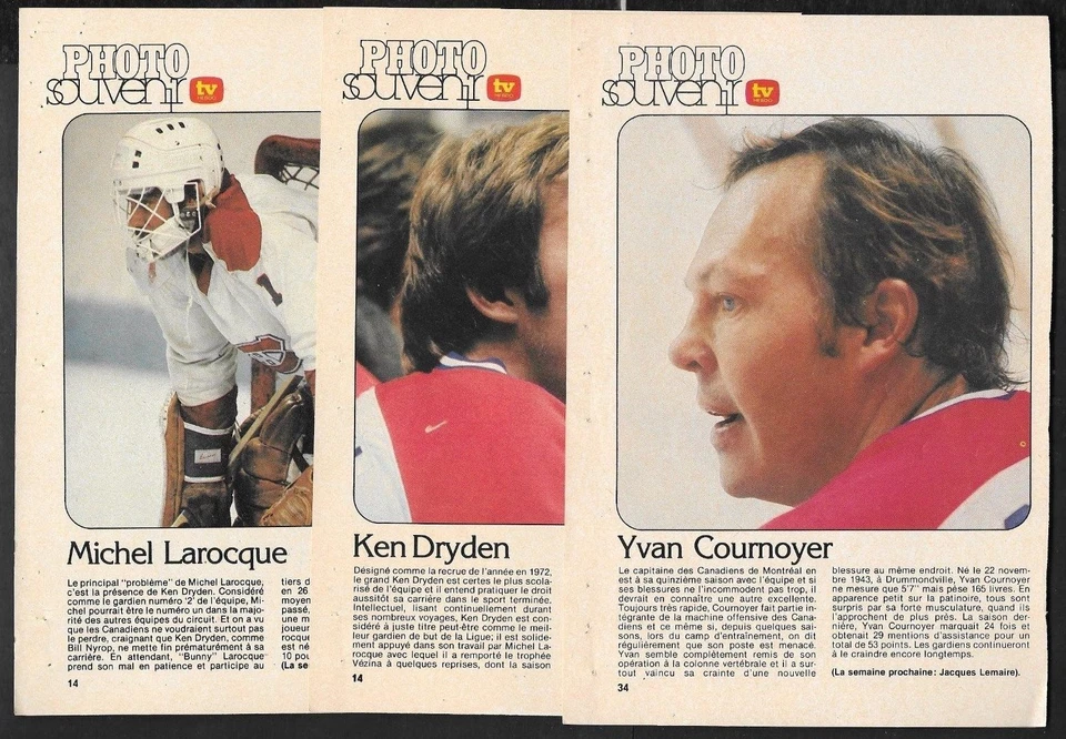 1971-72 & 1978-79 MONTREAL CANADIENS TV HEBDO PHOTO SOUVENIR HOCKEY NHL SEE LIST - Image 1 of 1
