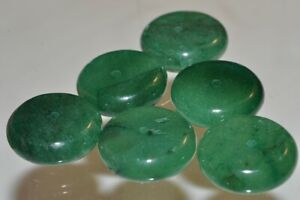 6Pcs 8mm "Luckiest Stones/Dainty"~African GREEN AVENTURINE Coin Disc Beads C1311