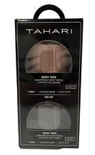 1 TAHARI BODY TAPE WITH PROTECTIVE COVERS NUDE AND BLACK 2 IN X10 FT 2 ROLLS TTL