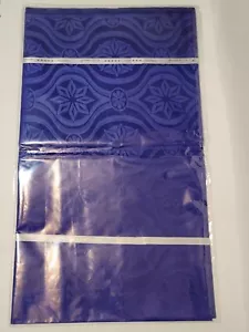 Blue Bazin Rich 5 Yards Nähstoff afrikanisches Hochzeitskleid 100 % Baumwolle - Bild 1 von 2