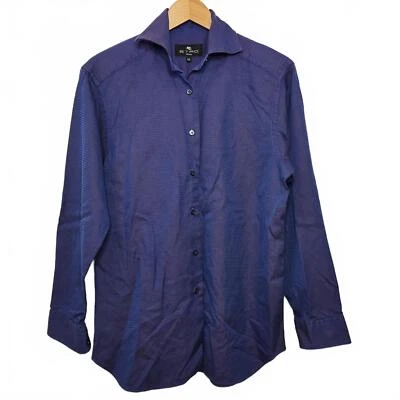 Etro Dress Shirt Men's 42 Button Down Cotton Blue Purple - Image 1 of 4