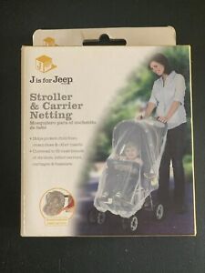 J is for Jeep Deluxe Stroller Weather Shield Netting Ventilation New