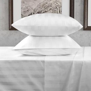 New- 800 Thread Count Egyptian Cotton Damask Striped Queen Size Sheets S - Picture 1 of 8