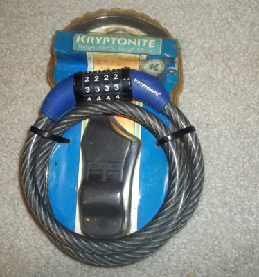 NEW Kryptonite Bike Lock Steel Cable 5' ft x 12mm Carry Bracket included - Image 1 of 4