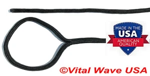 USA Made Premium 1/2 in x 15 ft Black Nylon Boat Yacht Dock Line Marine Rope - Picture 1 of 12