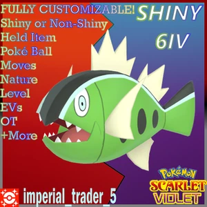 Pokémon Scharlachrot und Violett ✨GLÄNZEND✨ Hisuisches Baskulin mit Best 6IV + Anpassbar - Bild 1 von 1
