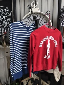 J. CREW Crewcuts boys sweater lot 2 sweaters one hoodie and one sweatshirt sz 12 - Picture 1 of 12