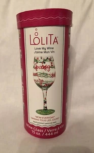Lolita Wine Glass Love My Wine- Mom Everyday, Mother's Day, New in Box Gift - Picture 1 of 4