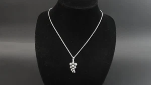 Georg Jensen 1930s Sterling Silver Harald Nielsen Grape Pendant on “Pea” Chain - Picture 1 of 18