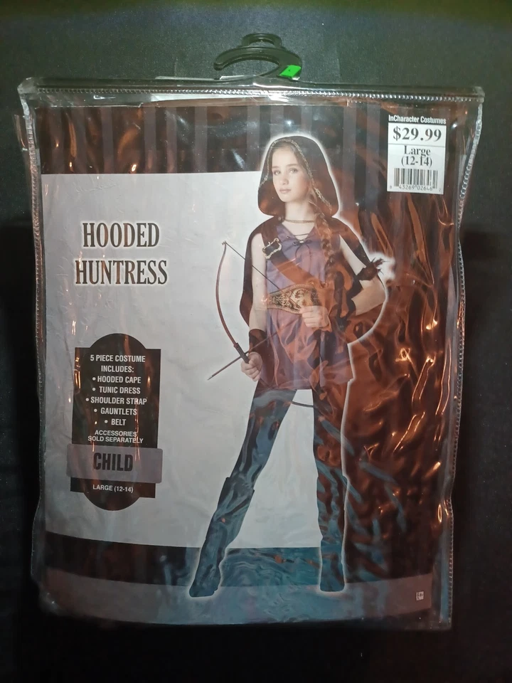 Disfraz de cazadora infantil con capucha para niña Foto 1 de 1