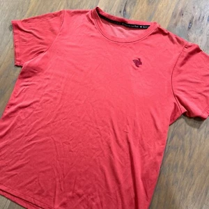 Rabbit Shirt Mens L Pink Lightweight Running Training Performance Slim Stretch - Picture 1 of 11
