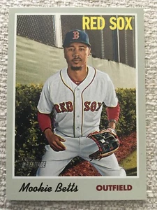 2019 TOPPS HERITAGE BASEBALL MOOKIE BETTS CARD No.78 Boston Red Sox - Picture 1 of 2