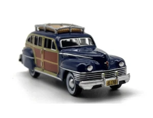EY 1:87 Blue Chrysler T&C Woody Wagon Sports Classic Model Diecast Collect Car - Picture 1 of 5