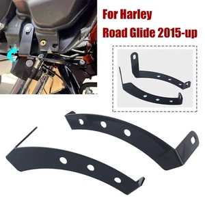 Black Fairing Support Mount Bracket Fit For Harley Road Glide CVO Ultra FLTRUSE - Picture 1 of 9