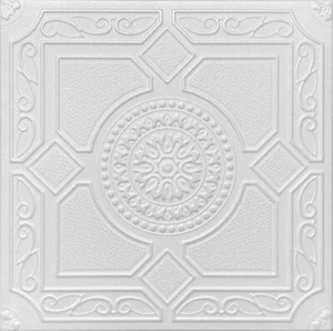 Home Decor Foam Glue-up Ceiling Tile R30W (21.12 s/f/Case) Pack of 8 Plain White - Picture 1 of 4