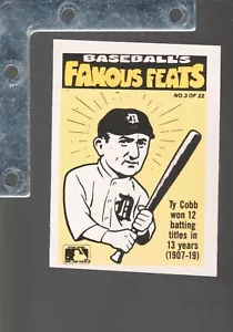 1986 Fleer Baseball's Famous Feats/w Sticker INSERT Pick From List Up To 35%OFF - Picture 1 of 84