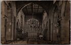 1918 FRODSHAM, England WWI Real Photo RPPC Postcard ST. LAURENCE CHURCH Interior